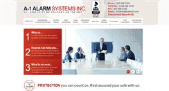 Desktop Screenshot of a1alarmsystems.ca